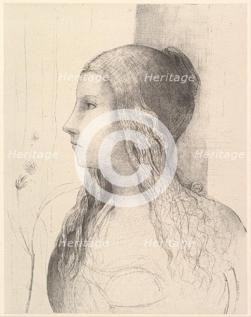 Brunnhilde (The Twilight of the Gods), 1894. Creator: Odilon Redon.