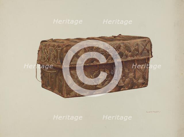Cowhide Trunk, c. 1941. Creator: Robert W.R. Taylor.