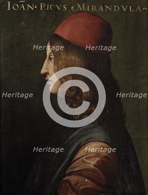Portrait of Giovanni Pico della Mirandola (Giovio Series), 1562-1568. Artist: Dell'Altissimo, Cristofano (1525-1605)