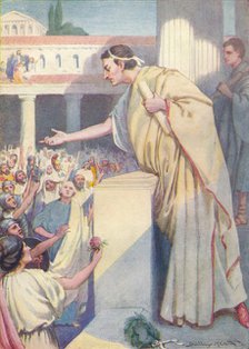 'The following morning Cicero made another speech against Catiline', c1912 (1912). Artist: Ernest Dudley Heath.