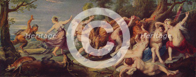 'Ninfas Sorprendidas Por Satiros', (Diana and Nymphs Surprised by Satyrs), 1639-1640, (c1934).  Artist: Peter Paul Rubens.