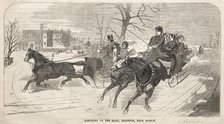 Sleighing on the Road, Brighton, near Boston, 1859. Creator: Winslow Homer (American, 1836-1910).