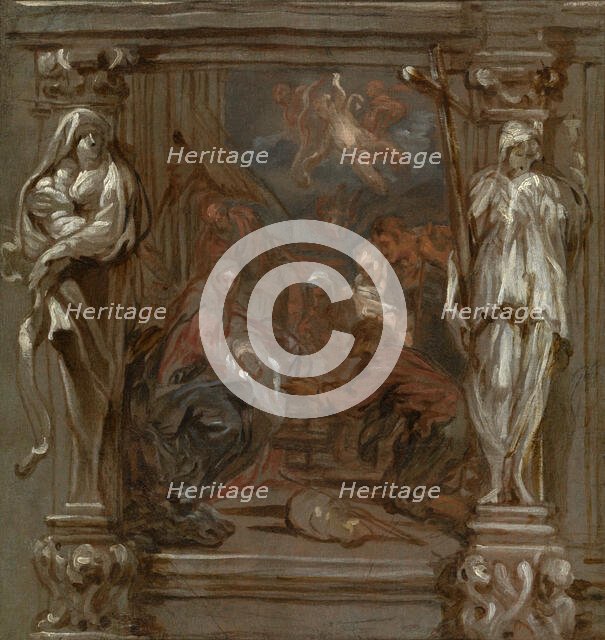 The Adoration of the Shepherds, 1649-1650. Creator: Lucas Franchoys the Younger.