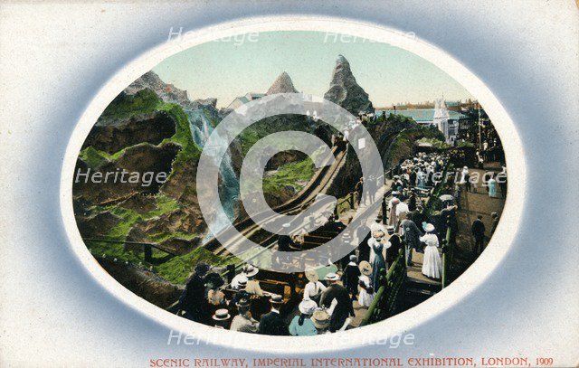 'Scenic Railway, Imperial International Exhibition, London, 1909. Artist: Unknown.