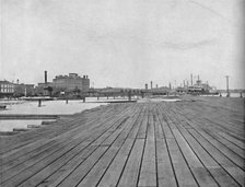 'Levee and Steamboat Landing, New Orleans', c1897. Creator: Unknown.