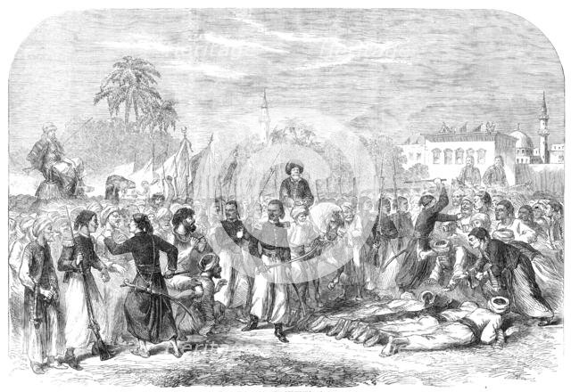 The "Doseh", an annual religious ceremony at Cairo, 1861. Creator: Unknown.