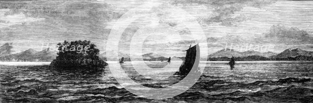 The Straits of Sunda, as seen after leaving Anjer, 1883. Creator: Unknown.