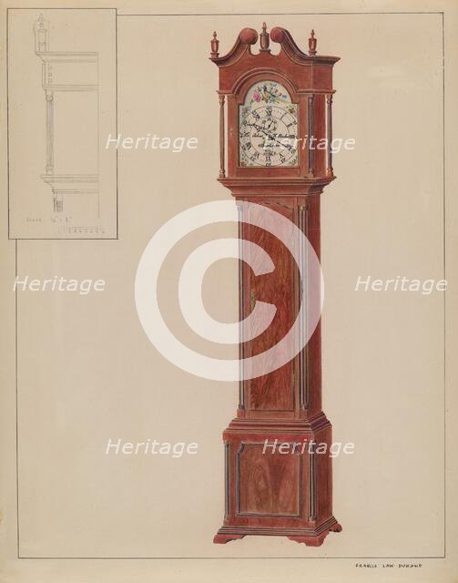 Grandfather's Clock (Timepiece), c. 1937. Creator: Francis Law Durand.