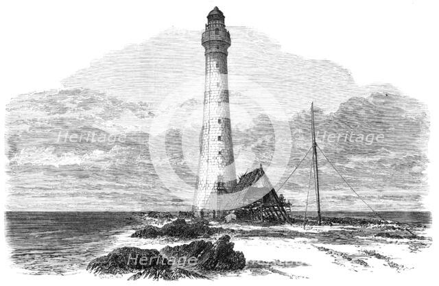 The Alguada Reef Lighthouse, Cape Negrais, on the coast of Pegu, 1865. Creator: Unknown.