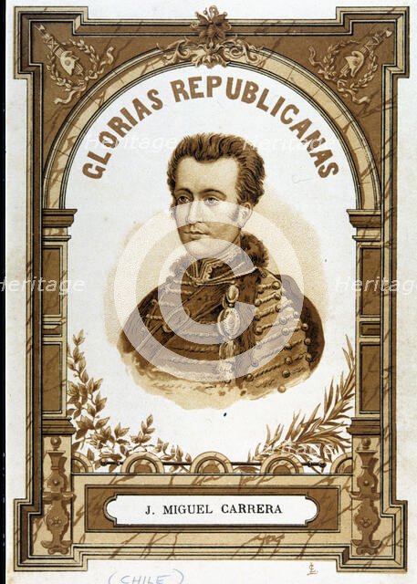 Carrera Verdugo, José Miguel (1785 - 1821), Chilean military and politician, 18th-19th century. Creator: Unknown.