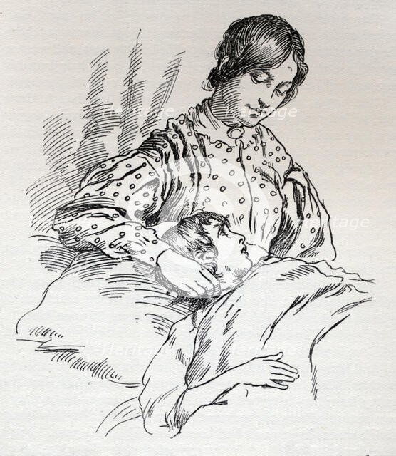 Oliver and Miss Rose, c1900. Creator: Harold Copping.