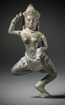 Dancing Celestial Female (Apsaras) (image 1 of 2), 12th-13th century. Creator: Unknown.