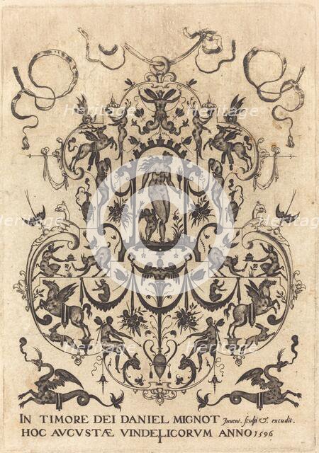 Title Page: Large Pendant, Venus and Amor at Centre, 1596. Creator: Daniel Mignot.