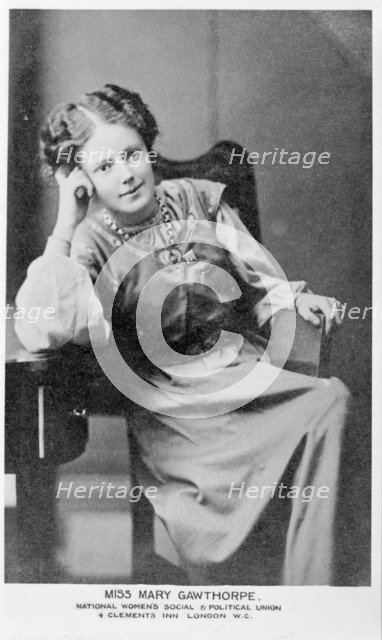 Mary Eleanor Gawthorpe, c1908. Artist: Unknown