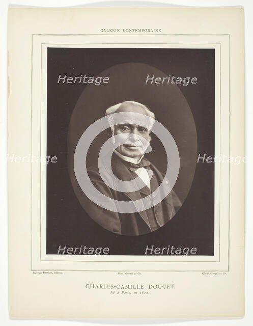 Charles-Camille Doucet, [French poet and playwright], c. 1880.  Creator: Goupil and Co.