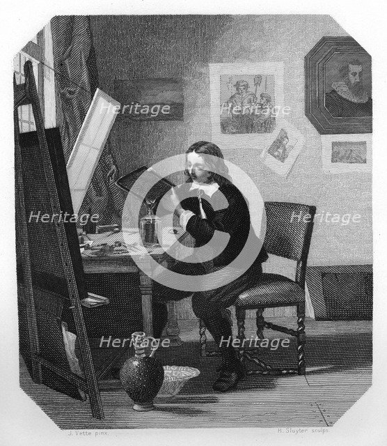 Cornelis Visscher, 17th century Dutch engraver, c1870. Artist: H Sluyter