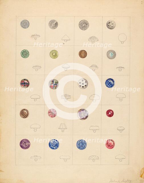 Buttons, c. 1937. Creator: Gertrude Lemberg.