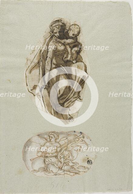 Woman with Child, and Pheme, 1576-1641. Creator: Lazzaro Tavarone.