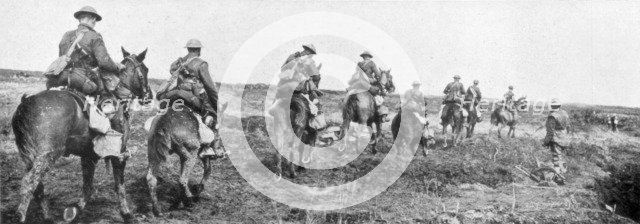 Canadian cavalry, Vimy, France, First World War, April 1917. Artist: Unknown