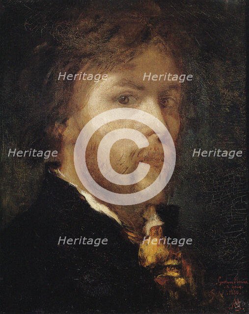 Self-portrait, 1850. Creator: Moreau; Gustave (1826-1898).