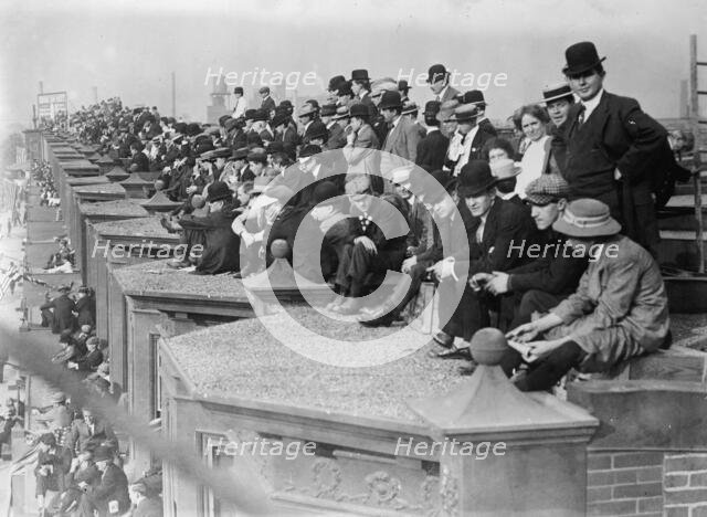Watching Shibe Park, 1910. Creator: Bain News Service.