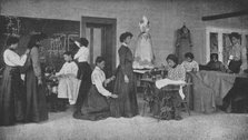 Learning dressmaking, 1904. Creator: Frances Benjamin Johnston.