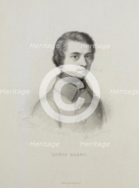 Portrait of Louis Blanc (1811-1882), 1845. Creator: Anonymous.