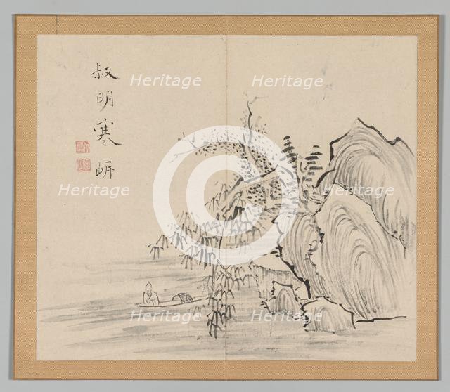 Double Album of Landscape Studies after Ikeno Taiga, Volume 2 (leaf 10), 18th century. Creator: Aoki Shukuya (Japanese, 1789).