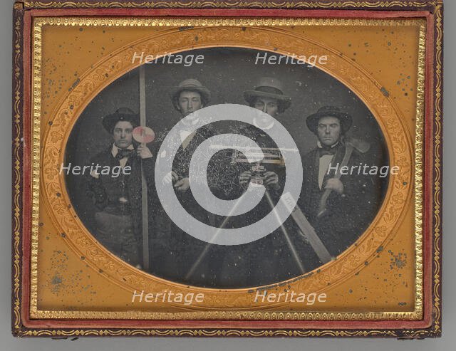 Untitled (Group Portrait of Surveyors), 1855. Creator: McDonell & Co..