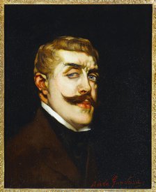 Portrait of Jean Lorrain (1855-1906), writer, c1900. Creator: Antonio de La Gandara.