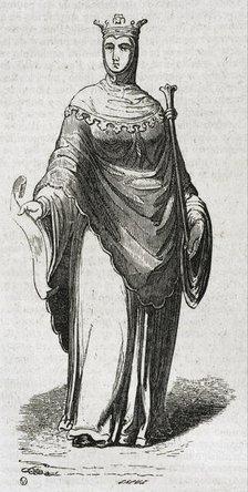 Urraca of Leon, (1081-1126) called the Reckless, 1852. Creator: Tomás Carlos Capuz.