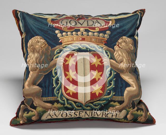 Tapestry-covered Cushion, c. 1675/1725. Creator: Unknown.