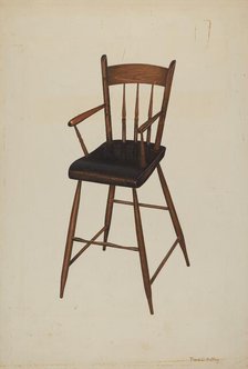 High Chair (for infants), c. 1938. Creator: Frank Gutting.