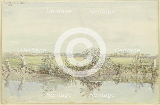 View of the Nied River near Rödelheim, 1830. Creator: Carl Morgenstern.