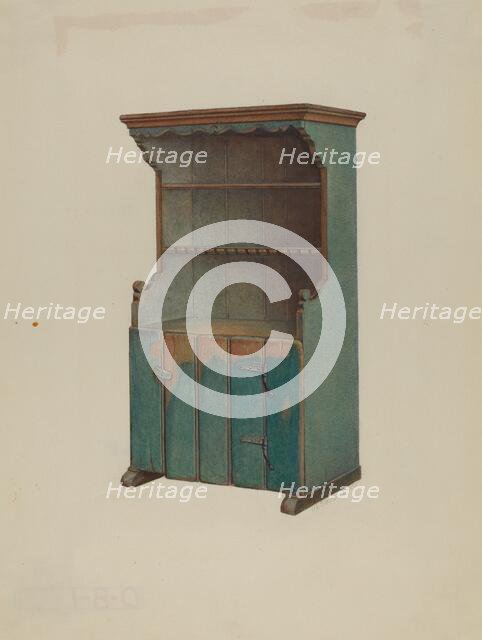 Pa. German Dresser, 1935/1942. Creator: Austin L. Davison.