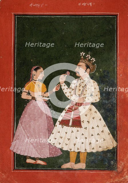 Raja Pandu and Matakunti, c1690. Creator: Unknown.