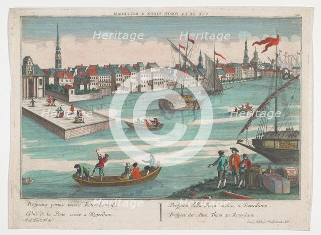 View of the East old main gate in Rotterdam, 1742-1801. Creator: Anon.