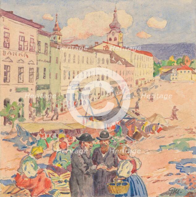 11.- At the Market, 1932. Creator: Gustav Mally.