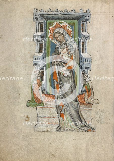 Saint Hedwig of Silesia with Duke Ludwig of Legnica and Brieg and Duchess Agnés, 1353. Artist: Court workshop of Duke Ludwig I of Liegnitz (active 1350-1398)