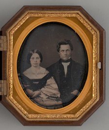 Untitled (Portrait of Man and Woman), 1855. Creators: James Presley Ball, James Presley Ball & Thomas.