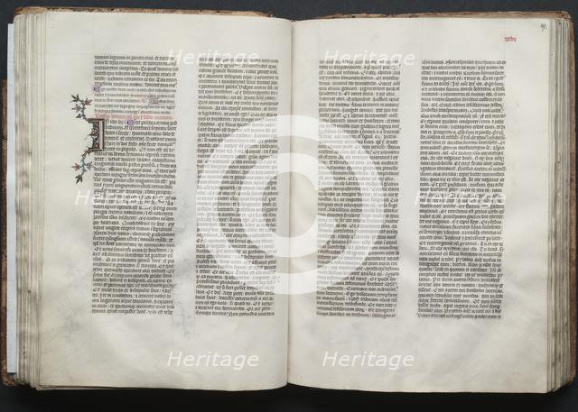 The Gotha Missal: Fol. 46v, Text, c. 1375. Creator: Master of the Boqueteaux (French); Workshop, and.