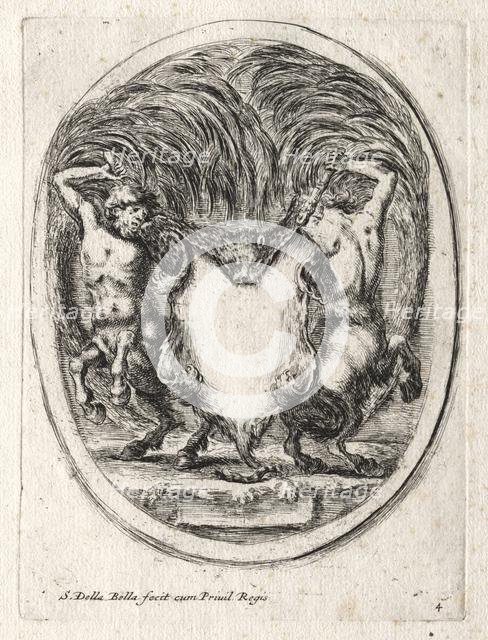 New Model for a Cartouche, 1647. Creator: Stefano Della Bella (Italian, 1610-1664).