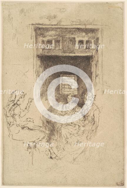 Bead-Stringers, 1880. Creator: James Abbott McNeill Whistler.