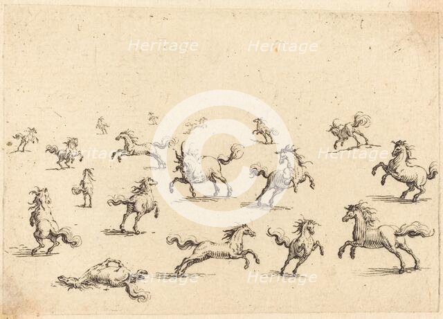 Horses Running, c. 1617. Creator: Jacques Callot.