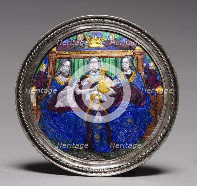 Medallion: Coronation of the Virgin, late 1400s. Creator: Unknown.