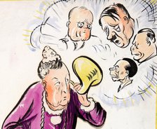 'Pay no heed to rumours - official news will be issued freely!', WWII poster, between 1939 and 1946. Creator: Central Office of Information.