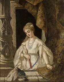 Woman in the Window, 1880. Creator: Kazimierz Mirecki.