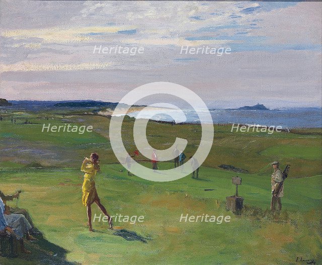 The Golf Course, North Berwick. Artist: Lavery, Sir John (1856-1941)