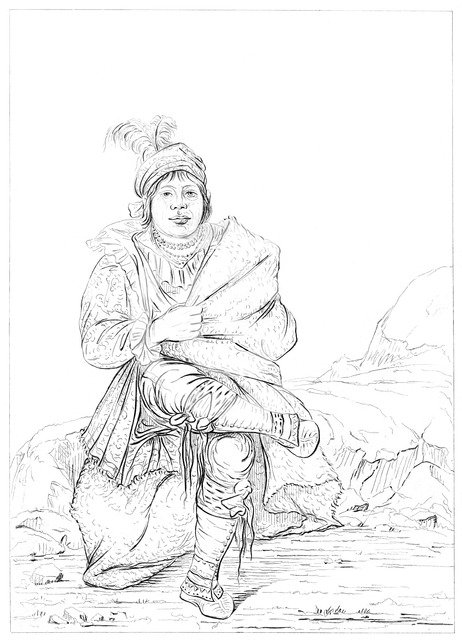 Native American, North Western Frontier, 1841.Artist: Myers and Co
