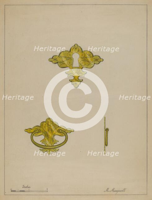 Drawer Pull, c. 1936. Creator: Matthew Mangiacotti.